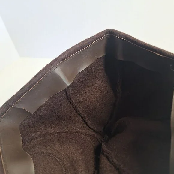 Brownie Girl Scout Beret & Adjustable Belt Brown Seam Issue on Hat READ Vintage - Picture 8 of 8